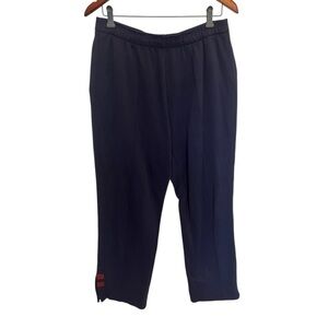 Ralph Lauren Navy Blue Jogger Pants with red stripes at bottom size medium